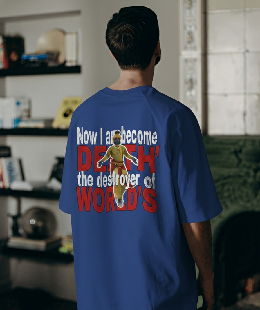 Lord Krishna theme t shirt, 100% cotton, unisex