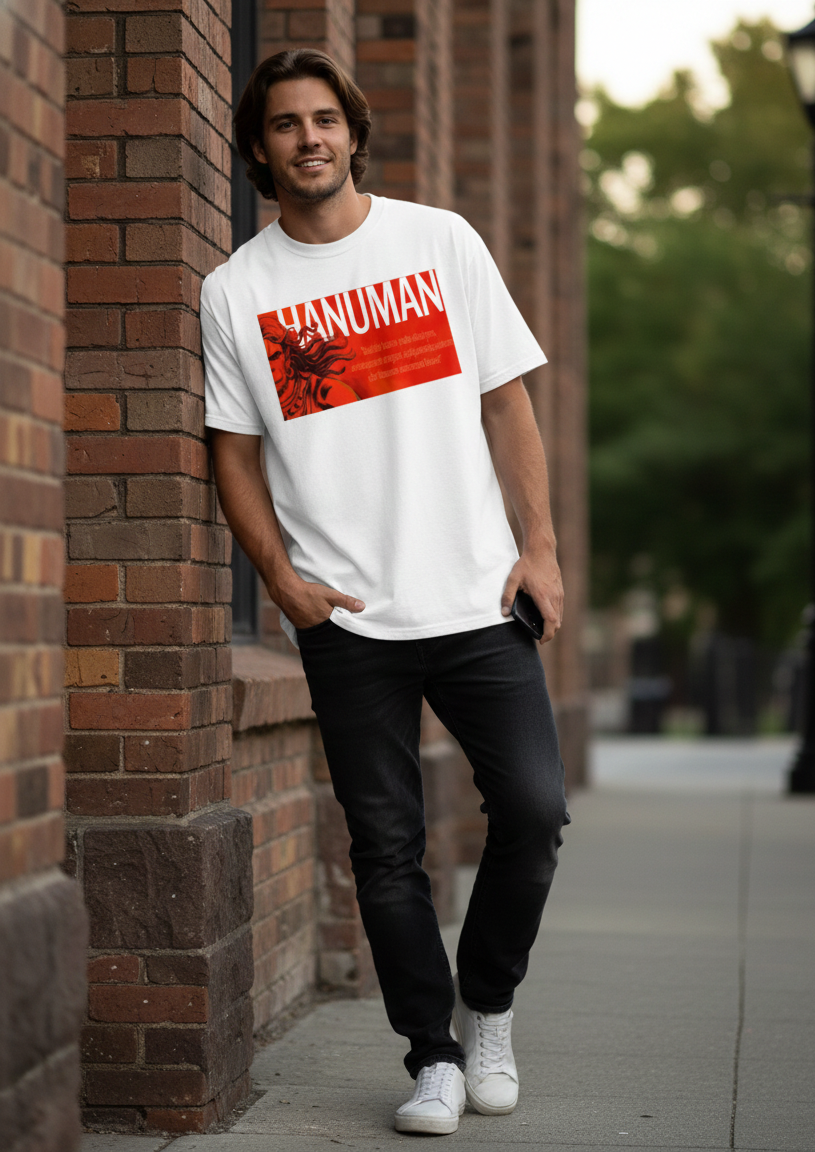 Bajarangbali theme t shirt, 100% cotton, unisex