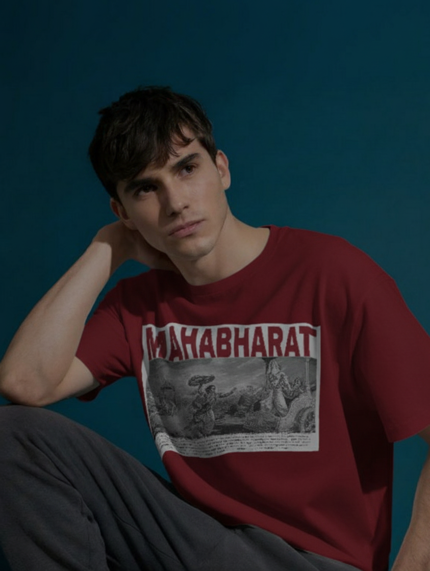 Mahabharatha theme 100% cotton t shirt unisex