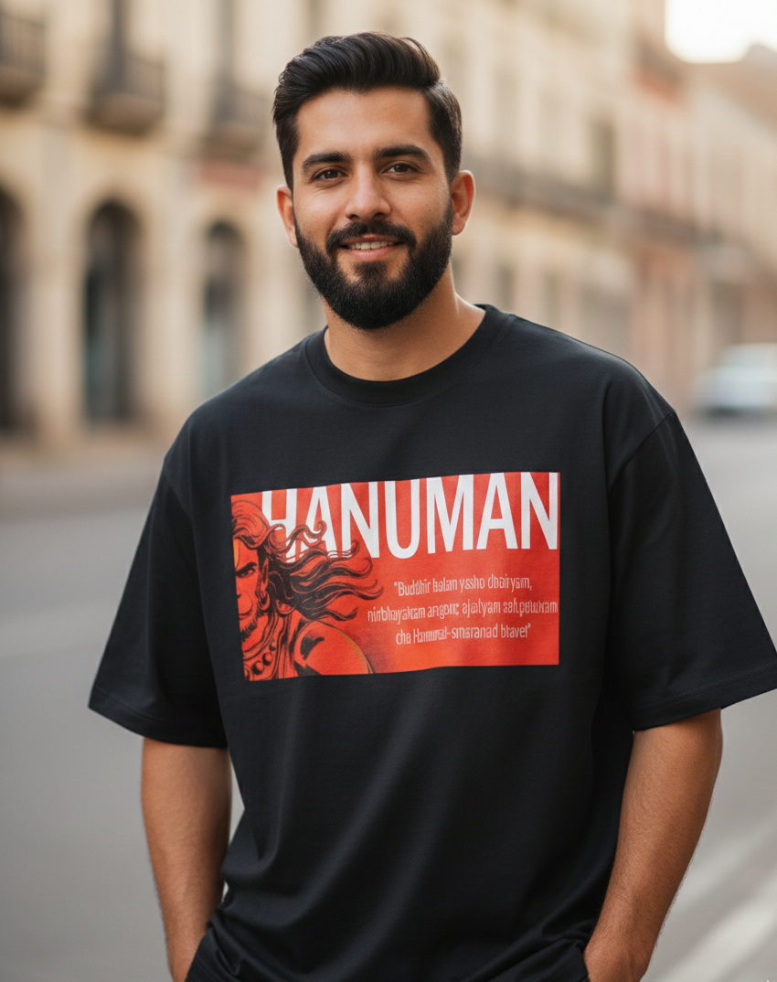 Bajarangbali theme t shirt, 100% cotton, unisex